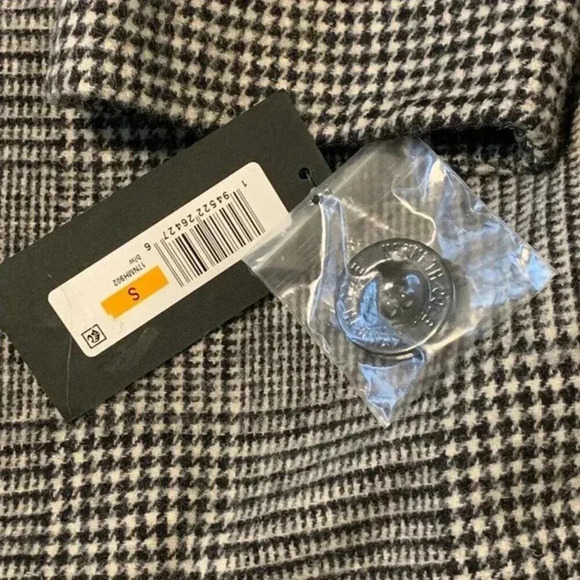 KENNETH COLE NEW YORK Houndstooth Wool Blend Coat Size S - Picture 8 of 9